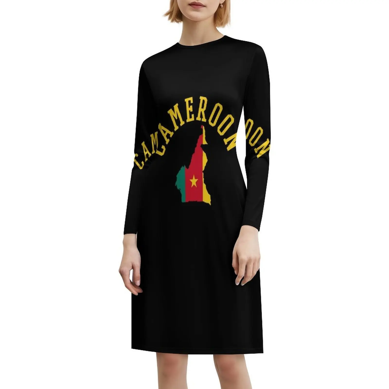 فستان كاميرون مثير للإجازات للنساء على الشاطئ وحفلات أعياد الميلاد فستان قصير كاميرون كاميروني فخور ملابس نسائية مركزية