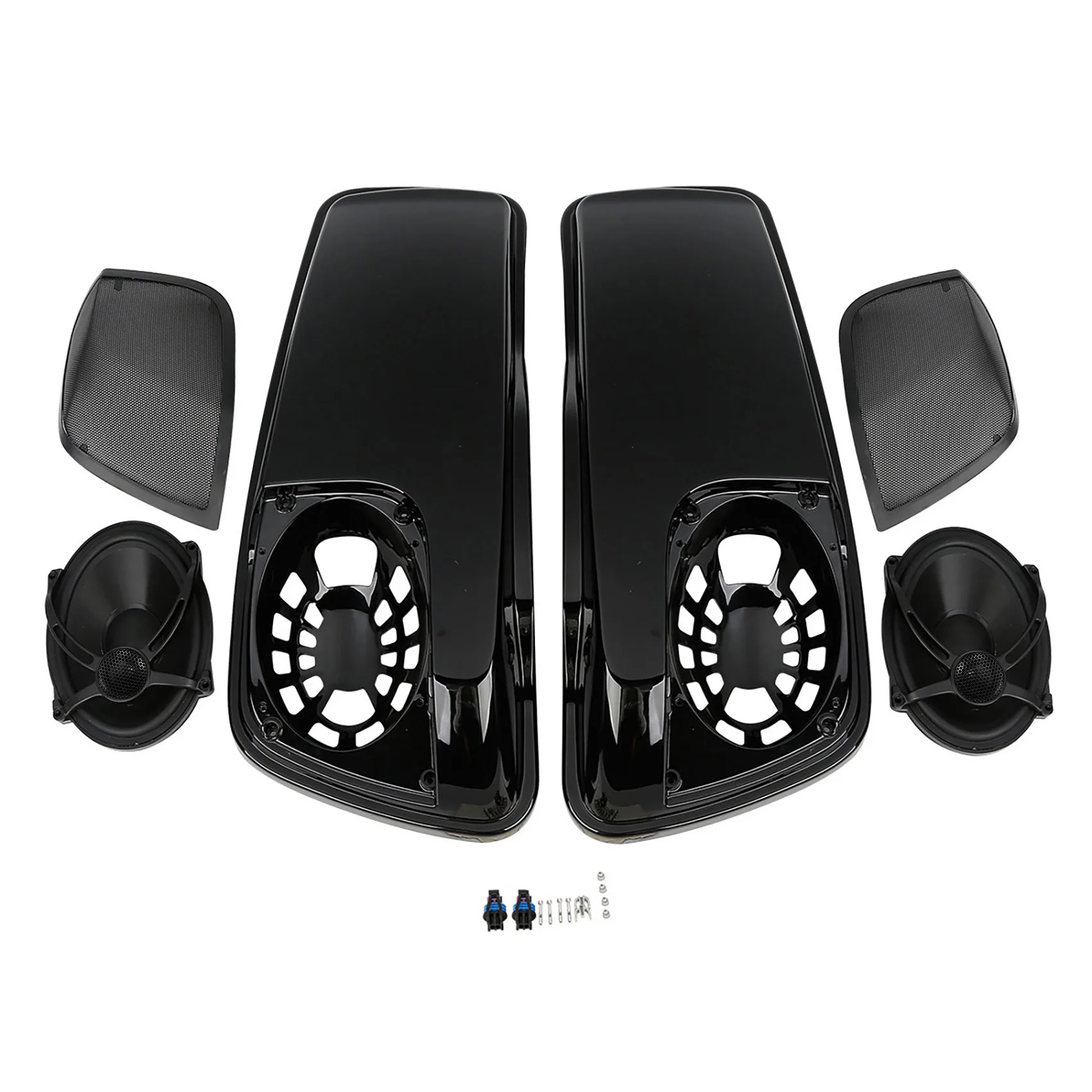 

Motorcycle Saddlebag Lids W/ 5"X7" Speakers For Harley Touring Street Electra Glide Road King Ultra Classic FLHT 2014-2023 2019