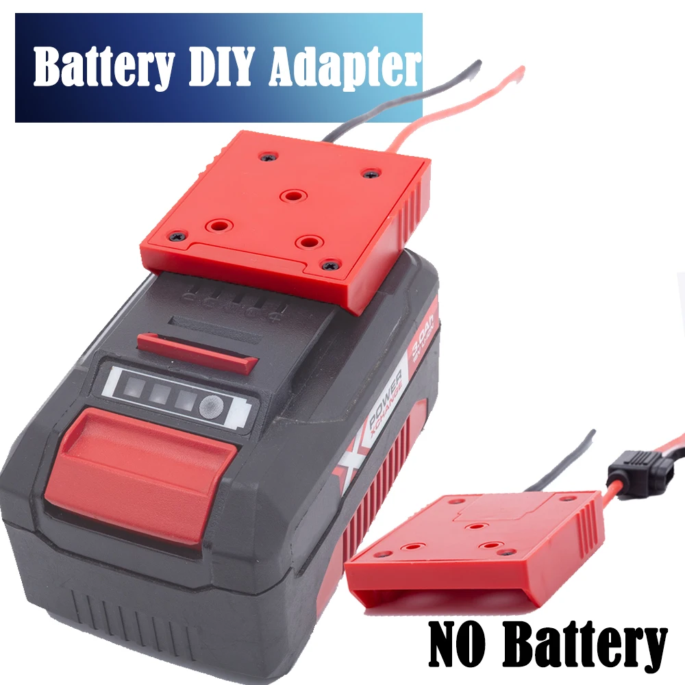 Adaptador de batería Power Wheel para convertidor de batería de iones de litio Ozito de 18 V para coche Rc DIY (agan versiones ni sin interruptor)