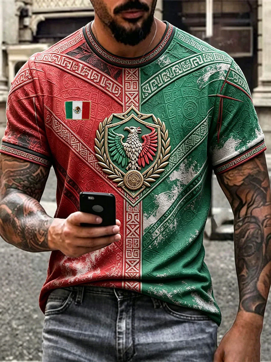 Edition Mexican Football Fans Training T-shirt 3D Printed - Fashionable And Comfortable - Family Promoting Clothing