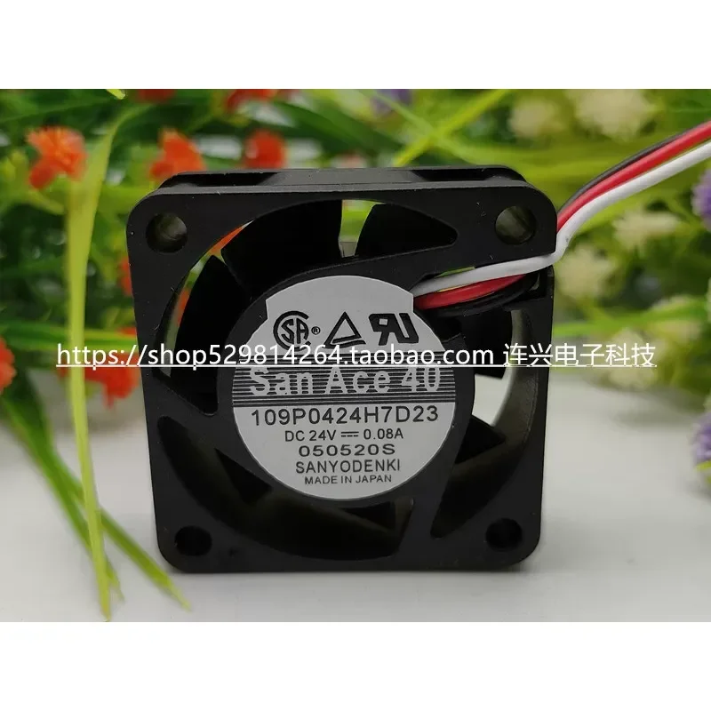for Sanyo 109P0424H7D23 4cm 24V 0.08A Inverter Cooling Fan for CNC Machine Tool New Replacement