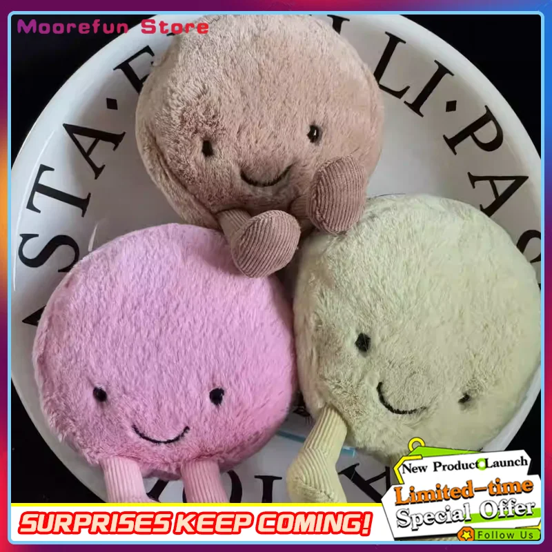 【Na Stanie】Jellycat Nowość Uroczy Deser Makaronik Trójkolorowy Limitowany Pluszak Zabawka Dekoracja do Zawieszenia na Torbie Lalka Prezent dla Dziewczynek