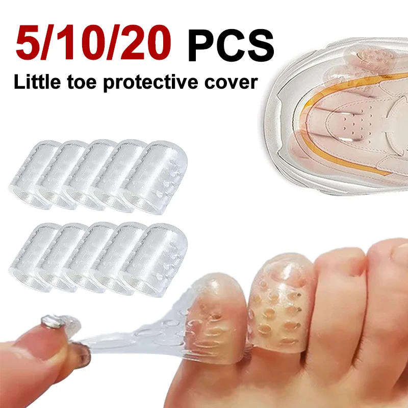 5/10/20 PCS Breathable Silicone Toe Protection Cover Transparent Prevent Water Bubbles Calluses Comfortable Elastic Protective
