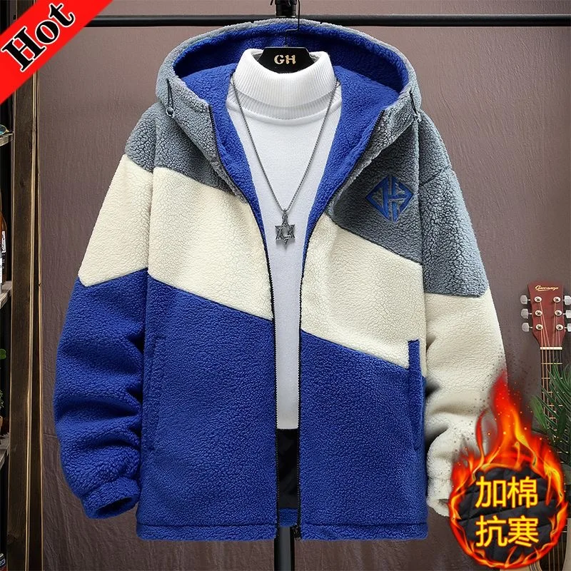 

Winter New Fashion Trend Thick Warm Cotton Jacket For Men's Casual Loose Sports Plus Large Size High-Quality Hooded Jacket M-4XL