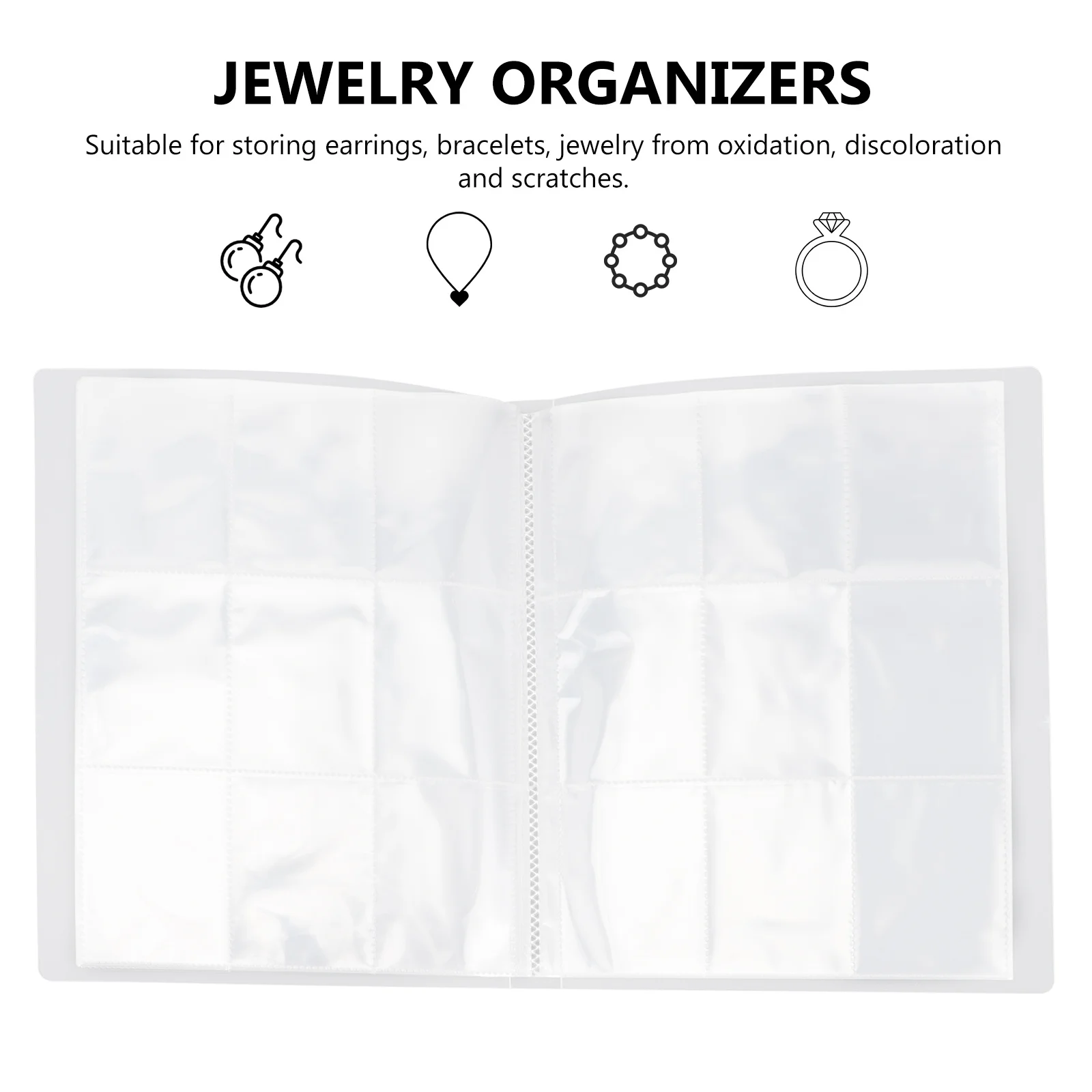 

Держатель для ювелирных изделий, сумка-контейнер, пыленепроницаемые серьги, тип альбома для хранения, белые серьги-книги