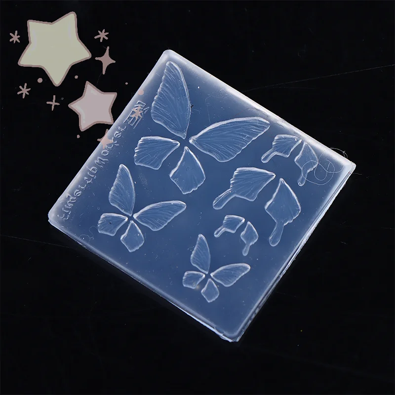 [TW]1Pcs 3D Silicone Nail Mold Butterfly Mould Stamping Plate Nails Stencils for DIY UV Gel Nail Carving Mold