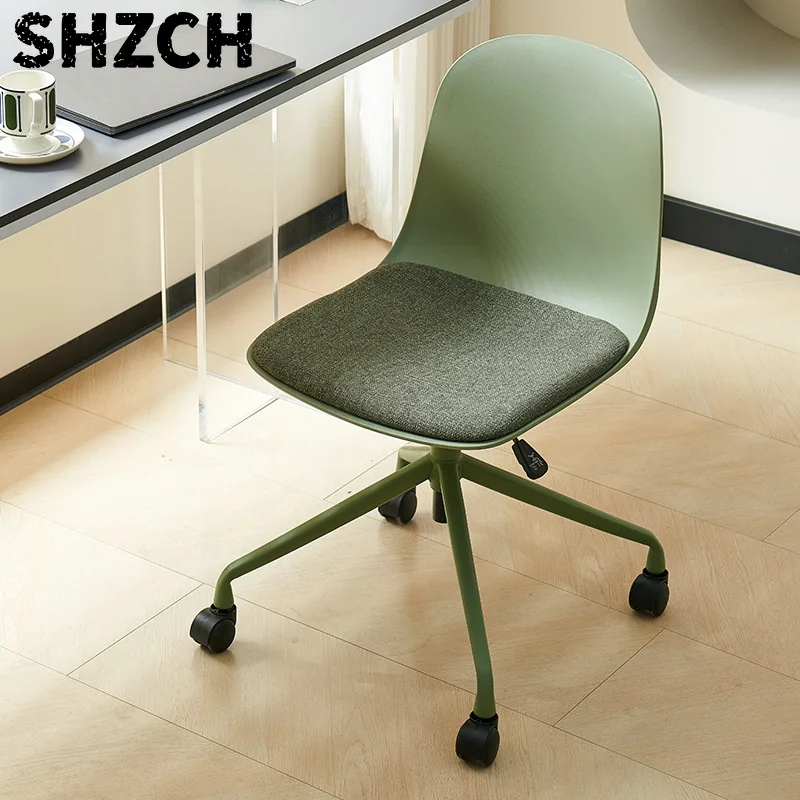 Height Adjustable Swivel Chair, Reclining Back Office Seat, Ergonomic Rolling Desk Chair, Comfortable Home Office Furniture