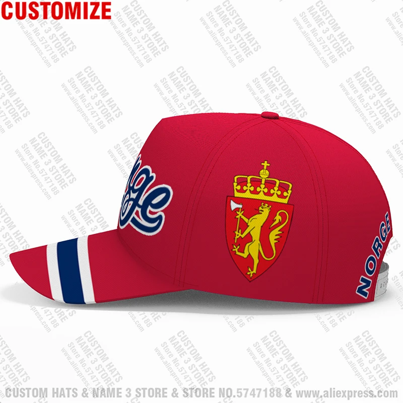 Norway Baseball Caps Free 3d Custom Made Name Team Logo Aw Hats Nor Country Travel Norge Norwegian Nation Kingdom Flags Headgear