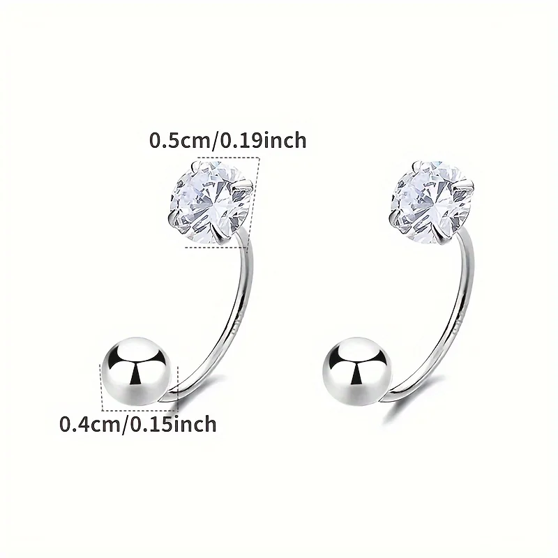 زوج من الأقراط البوهيمية من الفضة الإسترليني S925 للنساء، مناسب لحفلات الشاطئ والارتداء اليومي وهدايا عيد الحب