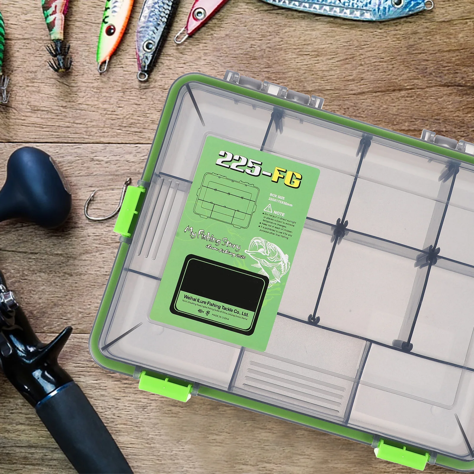

Fishing Large Capacity PP Resin Storage Container Waterproof Sealed Design Multiple Grids Easy Carry Lightweight