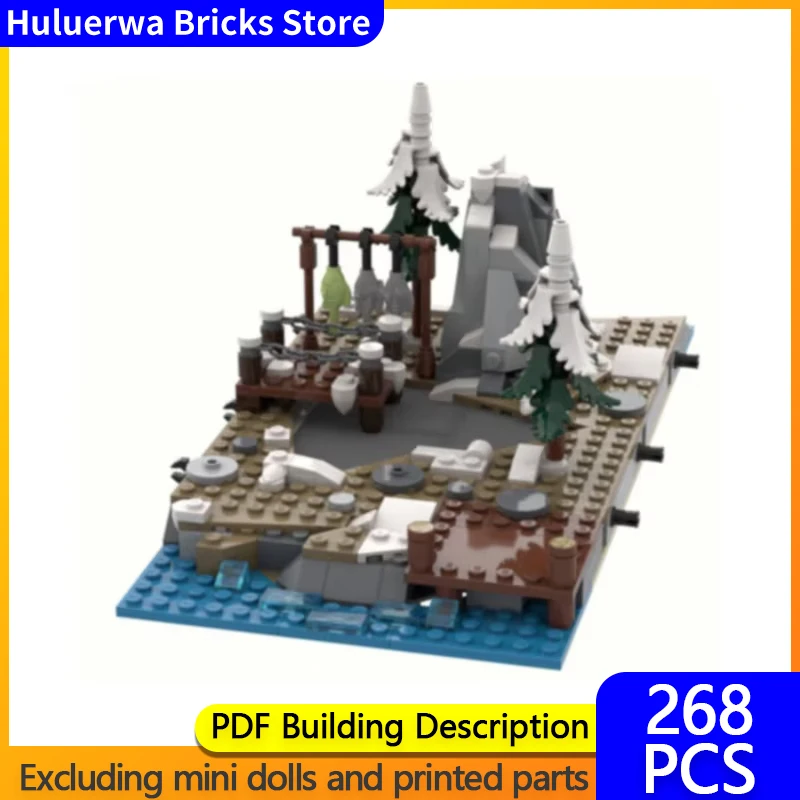 Medieval Street View Model MOC Building Brick Extension Viking Village Modular Technolog Gift Holiday Assemble Children Toy Suit