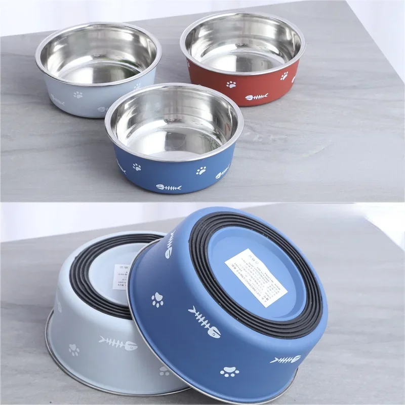 Stainless Steel Pet Feeders Non-slip Dog Bowls For Small Medium Large Dogs Pet Cat Feeder Bowls And Drinkers Dogs Accessories