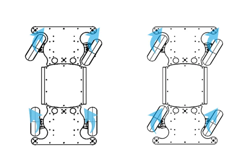 ALD-1200 Chassi de desenvolvimento de robô controlado por fio, plataforma de desenvolvimento de carros pequenos, com grande capacidade de carga de 130kg