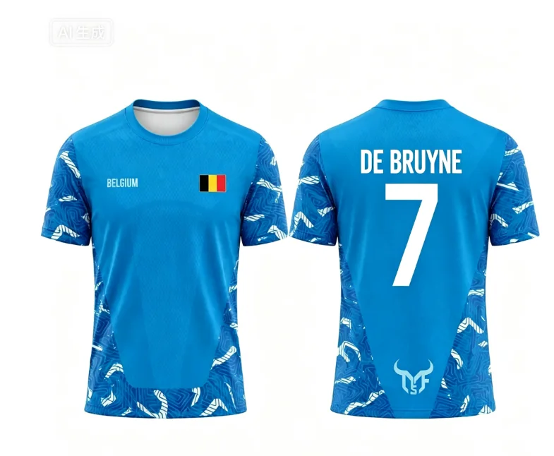 2026 Belgium De Bruyne 7 Soccer T Shirt Jersey Belgian Flag Print Quick Dry Breathable Training Tee Summer Sports Football Top - view 3