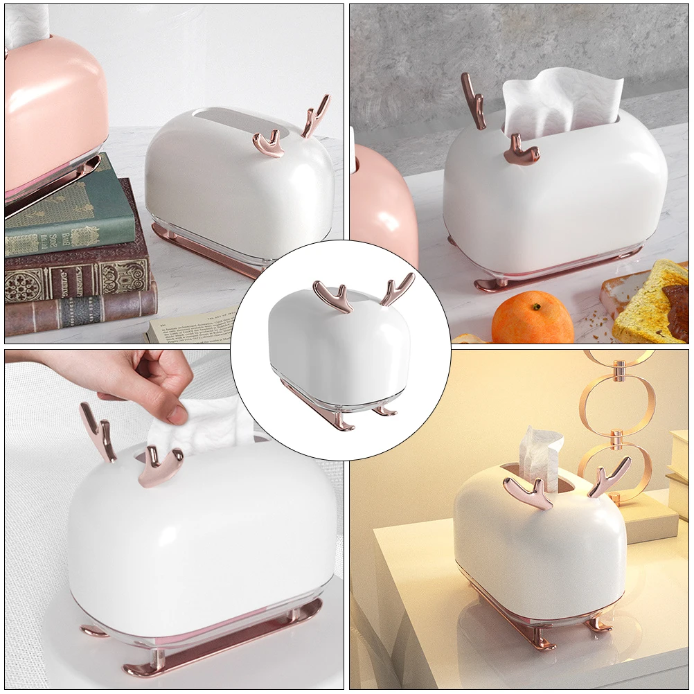 

Practical ABS Tissue Box Paper Holder Container for Car Home Storage Napkin Box Multi purpose Tissue Storage Container