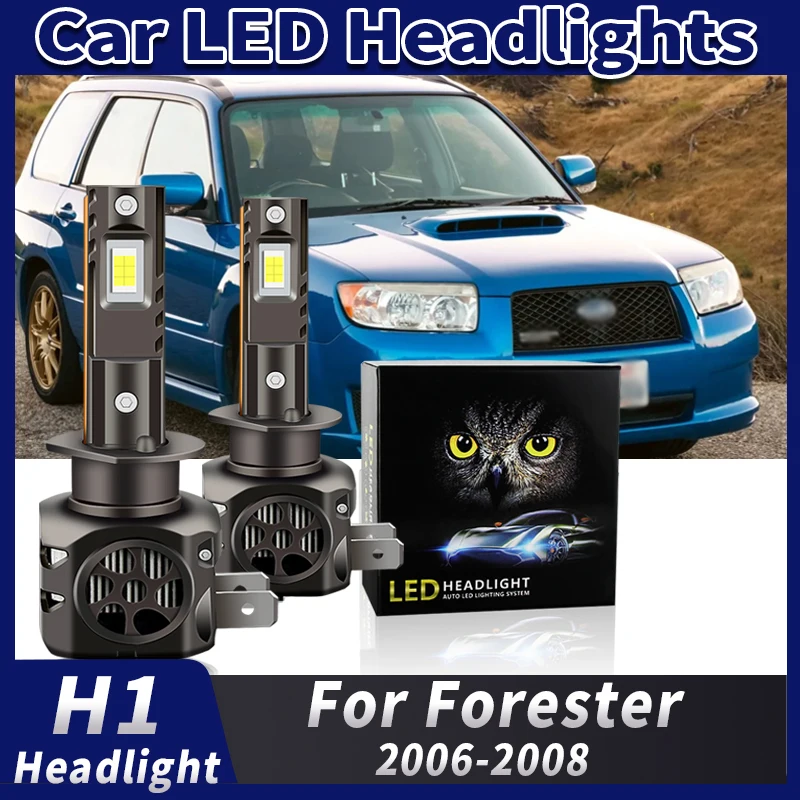 2pcs 20000LM CANbus H1 LED Headlight For Subaru Forester 2006-2008 2007 H1 Bulb Error Free Auto Low Beam Headlamp 6000k White