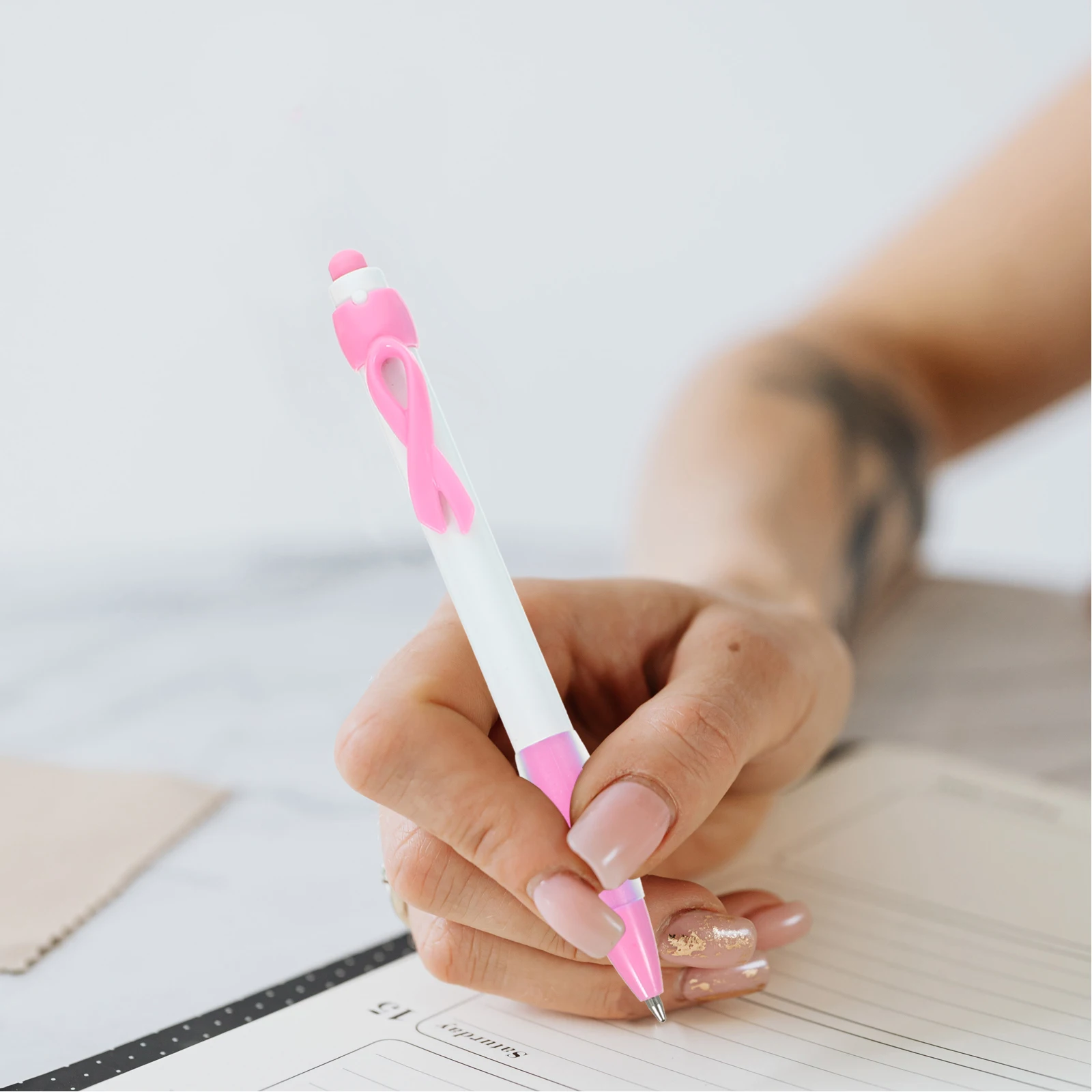 

12pcs Creative Advertising Fine Point Ballpoint Pens Smooth Writing Ergonomic Design Household Stationery Business
