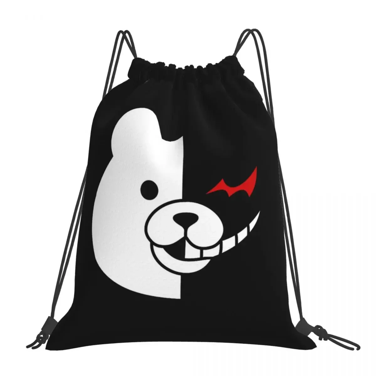 Dangan Ronpa-monokuma danganronpa กระเป๋าเชือกรูดกระเป๋ากีฬากระเป๋าหนังสือสำหรับนักเรียนชายหญิง