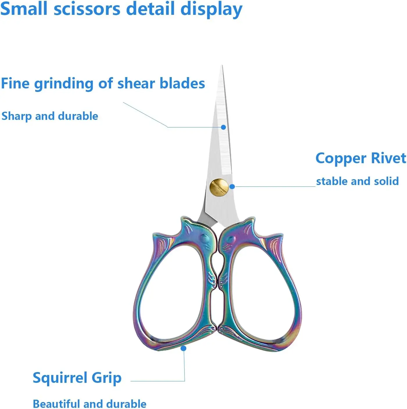 2 Pieces Embroidery Scissors Sharp Sewing Craft Crochet Scissors, Yarn Scissors,Small Scissors All Purpose For Sewing Fabric