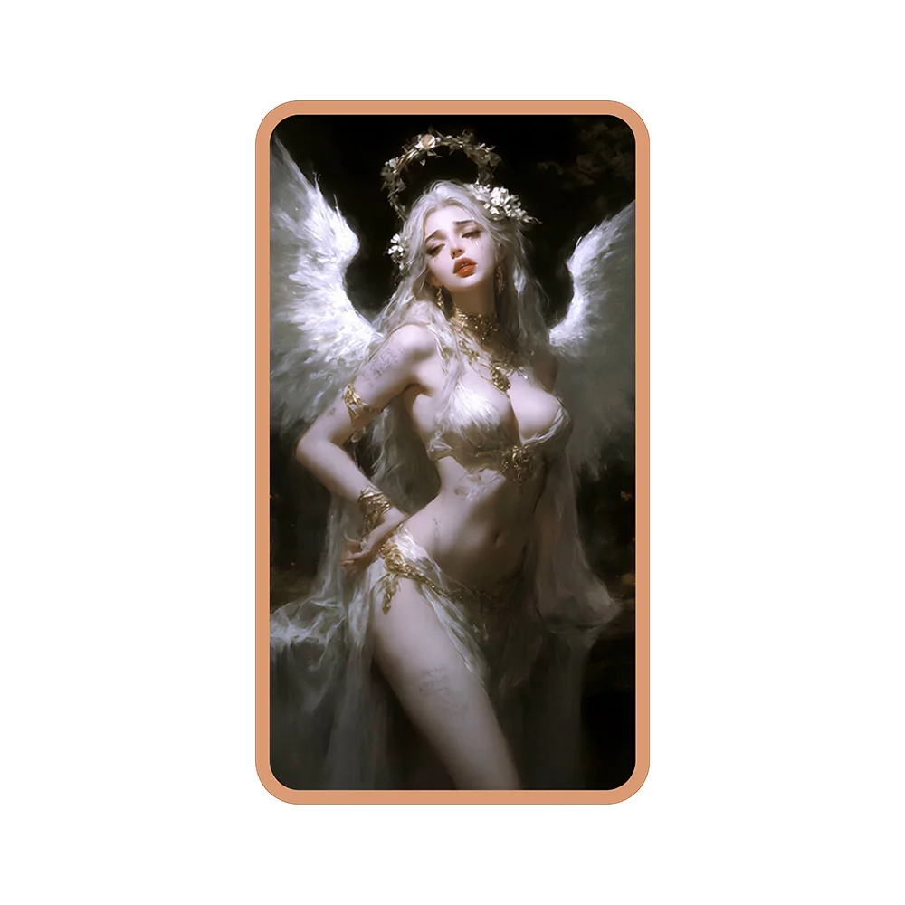 999 Fine Copper Bar Dark Forest White Wing Angel Goddess Fantasy Lady Art 1 Oz Pure Copper Bullion Bar Collection