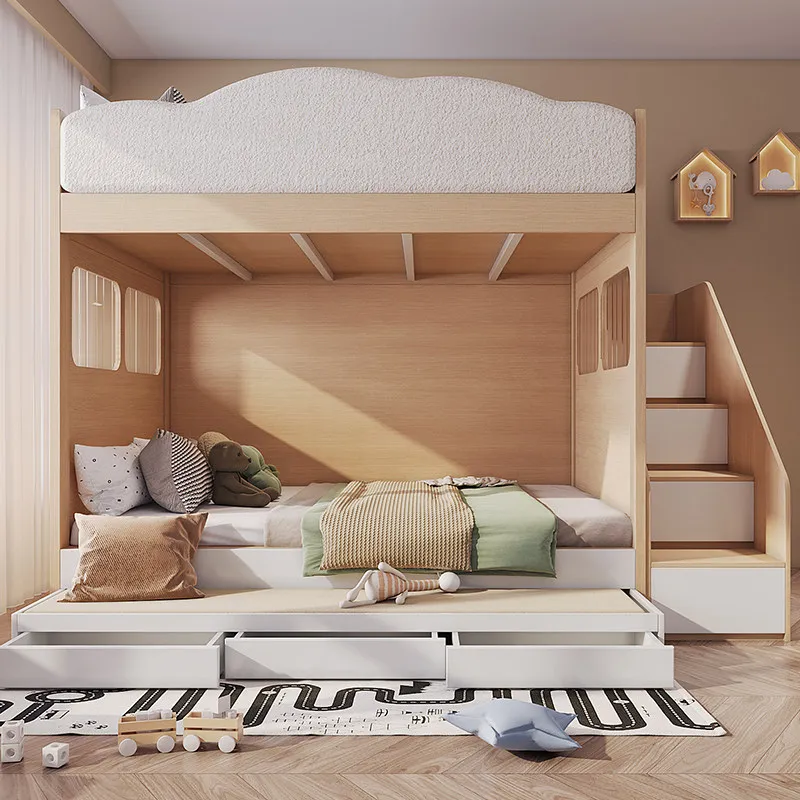 Factory Direct 2026 Small apartment bunk bed 1 meter wide non-disturbing interference separate bed adult double high and low chi
