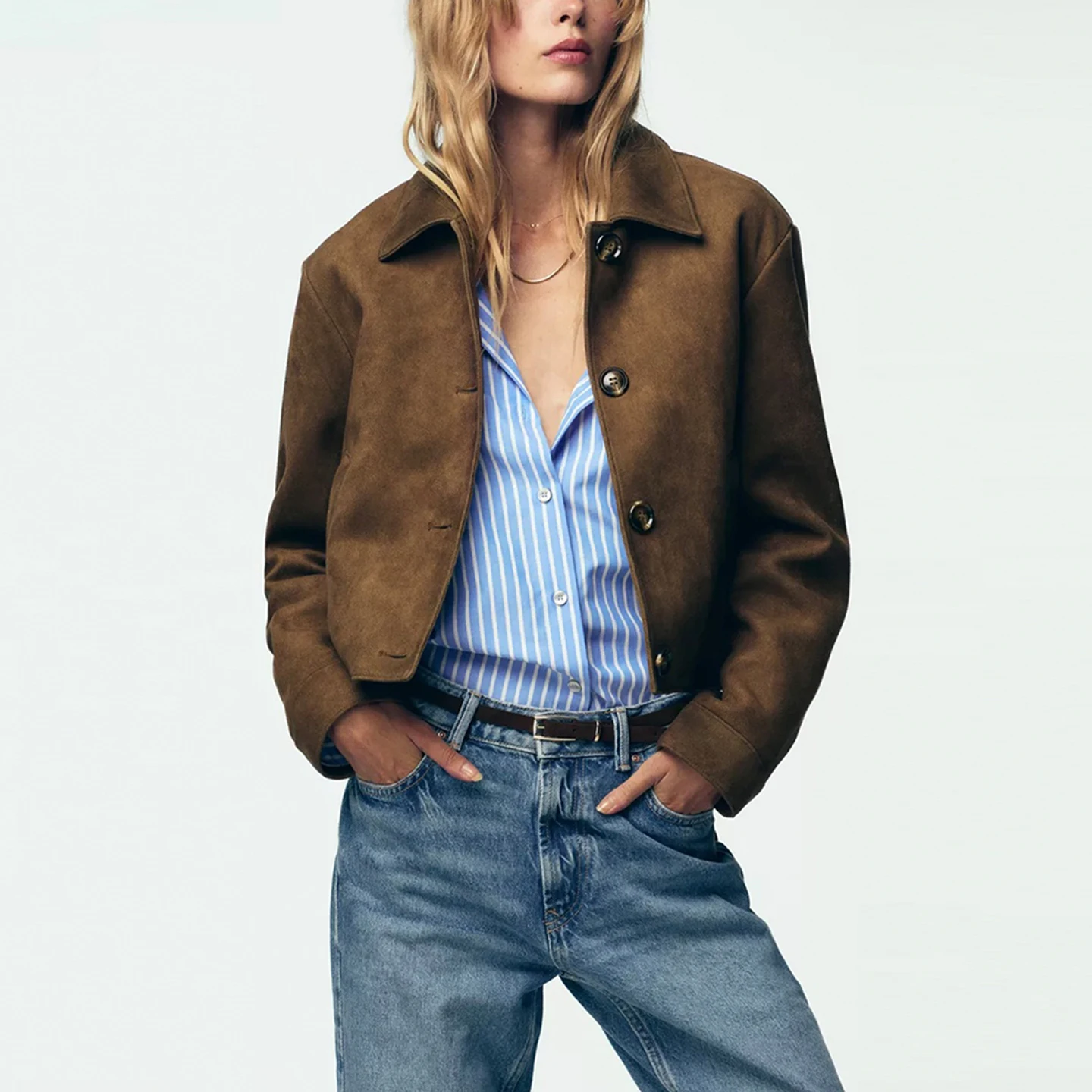 

Женская верхняя одежда Z Faion ort Velour Jaet, новинка 2025, женское пальто в европейском стиле с текстурой Quali