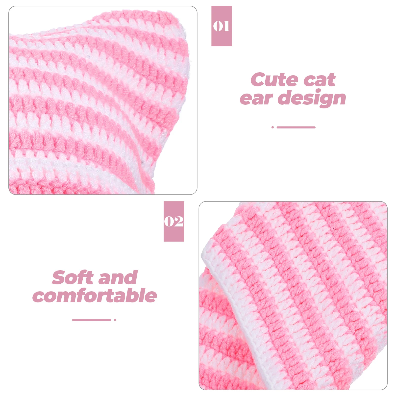 

Wool Cat Hat Cute Kitten Hats Knit Cap Keep Warm Beanie Knitted Acrylic Caps Man