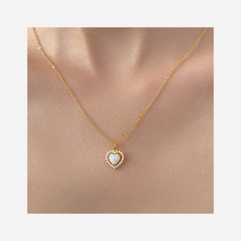 

Серебряное колье 925 пробы с подвеской в форме сердца, 45 см, с цирконием, минималистичный дизайн, модное украшение для женщин.