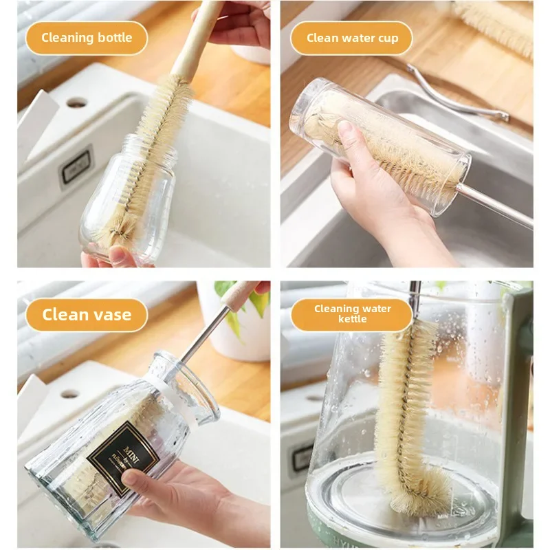 Household No Dead Corner Cup Brush Cleaning Long Handle Small Brush Wall Breaking Machine Water Cup Mouth Cleaning Thermos Cu...