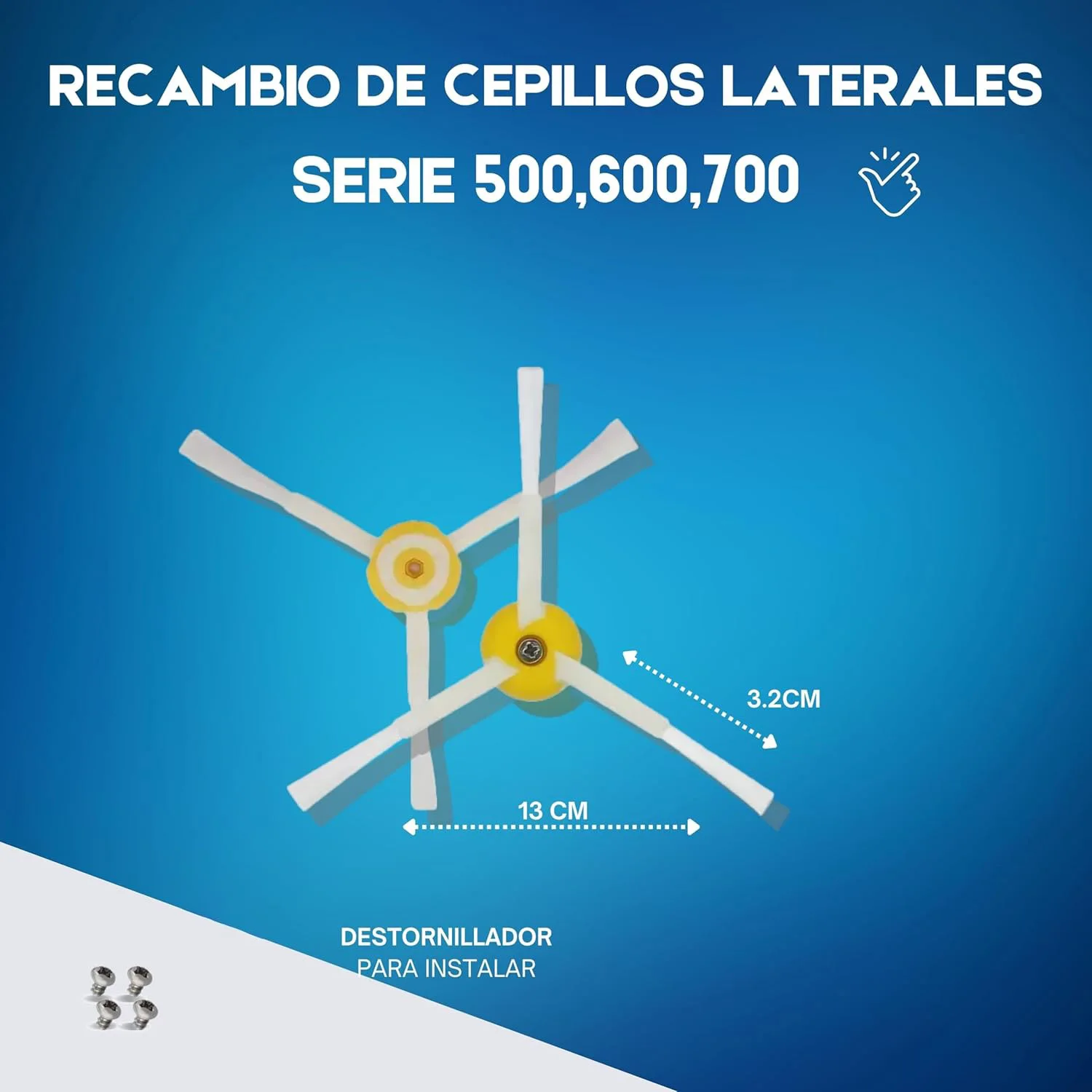 4 قطعة فرشاة جانبية مناسبة لآي روبوت رومبا 500 600 سلسلة 510 530 532 540 545 550 560 562 564 570 580 600 620 630 614 650 692 694