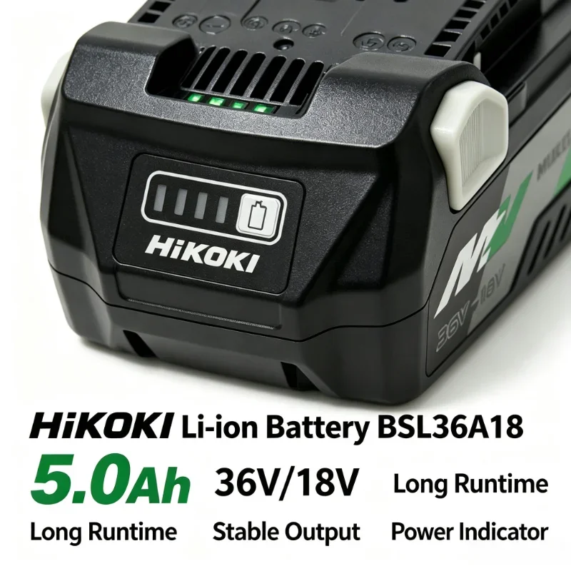 Hitachi Original 18V 5.0Ah Slide‑on Li‑ion Battery Hitachi HiKOKI BSL1850,For Cordless Drill Impact Wrench Angle Grinder Tools