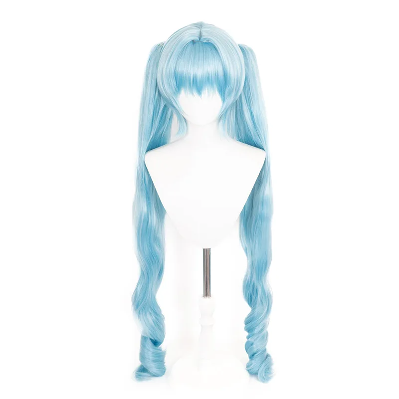 Game Nikke Privaty Cosplay Wig Long Blue Kawaii Synthetic Hair Halloween Party Play Prop Women