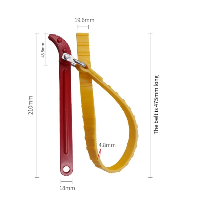 8-Inch Universal Water Purifier Adjustable Wrench Chain Tool Anti-Slip Filter Wrench