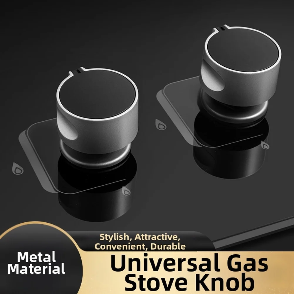 Gas Stove Knob and Ignition Button Replacement Set Metal Construction 8mm Shaft Diameter Suitable for Various Models