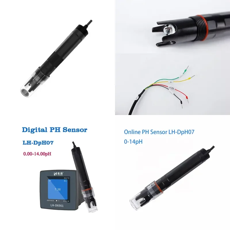 Industrial Water PH Monitoring Sensor Water Quality Testing Online PH Probe with MODBUS RS485 Output for Accurate Measurement