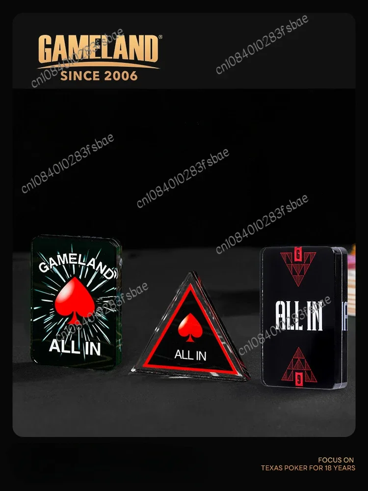 All in Black Crystal Texas Poker Chip Dealer Chip Zhuang Brand Pressure Card De Pu Accessories