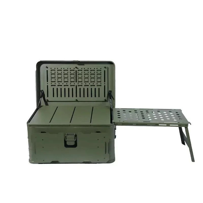 50L professional metal aluminum warehouse coffee table kitchen camping storage empty toolbox