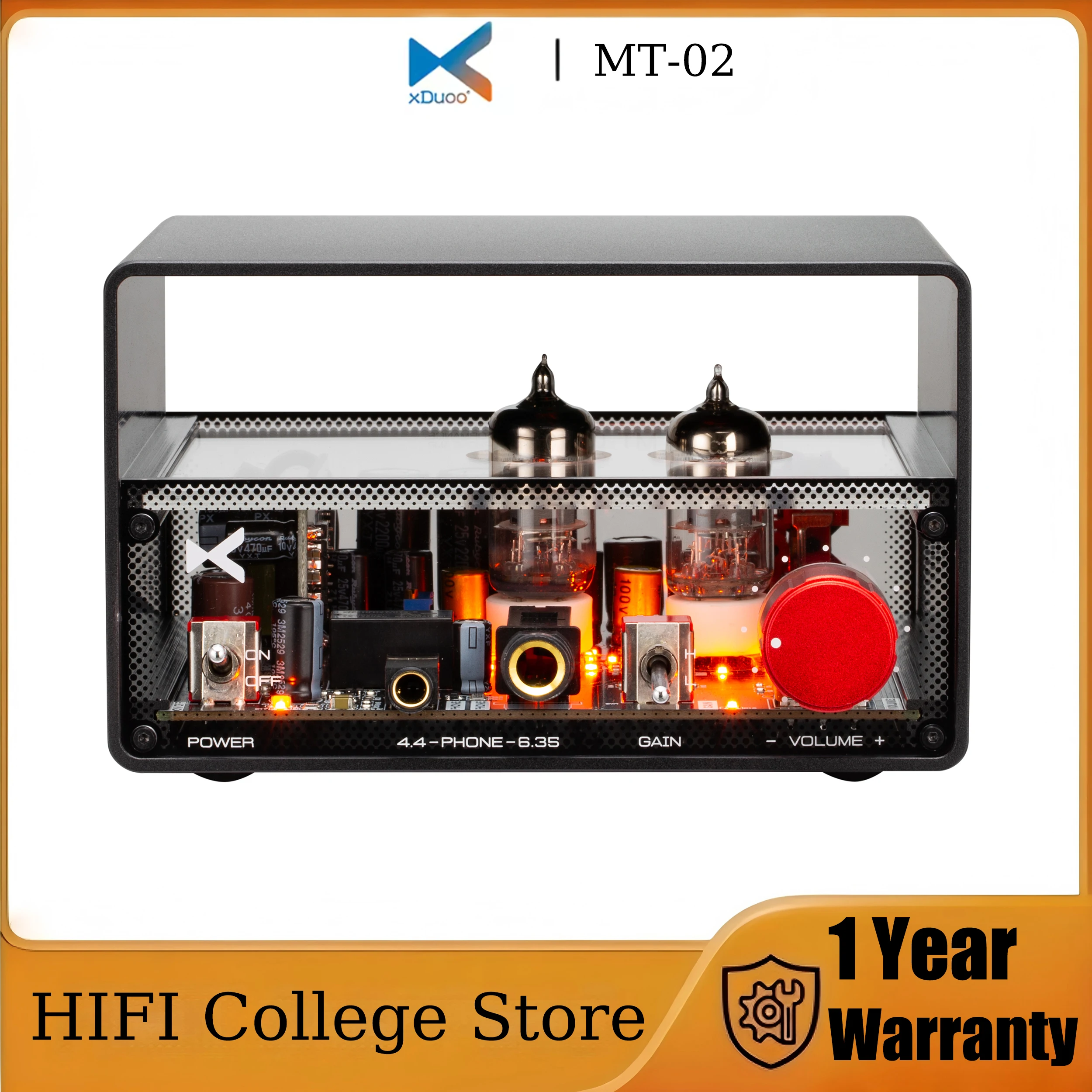 KGUSS xDuoo MT-02 Headphone Amplifier Hybrid Tube-Transistor Sound Architecture Dual 6J1 Vacuum Tube Class