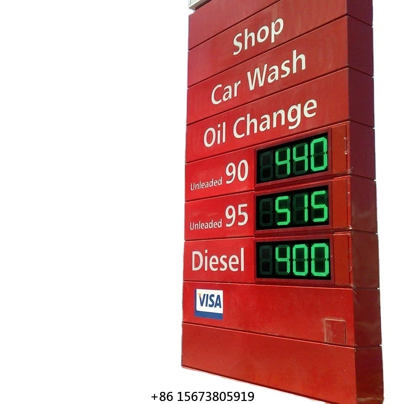 

Табло цен на топливо для АЗС, большое, 7-сегментное, уличное, светодиодное, для отображения цен на газ