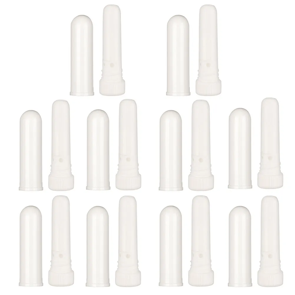 

10 шт. белых пустых назальных тубусов для ароматерапии, многоразовые, для эфирных масел, портативные, удобные для путешествий, освежающие
