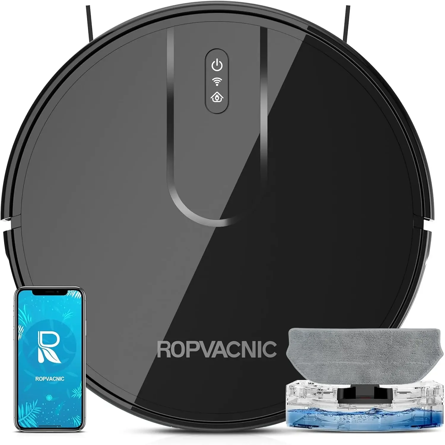 Cleaner Robot Vacuum and Mop Combo with 4000Pa Suction, Personalized Cleaning Adjustments, Self-Charging Robotic Vacuum Cleaner,