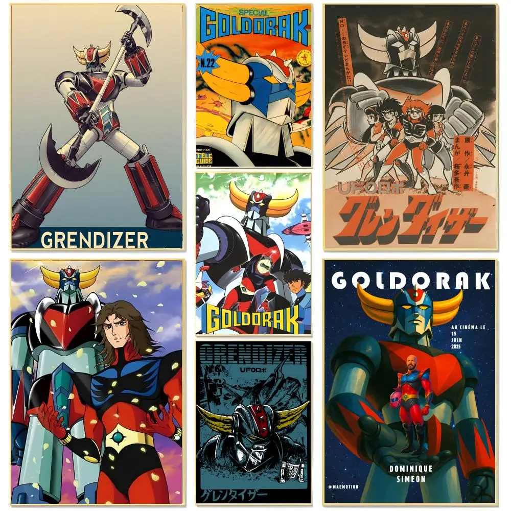 vintage mecha anime G-Goldorak Poster Living Room Bedroom Decorative Print Unframed Decor