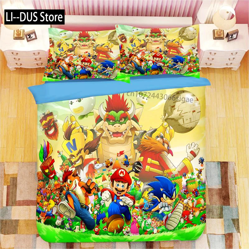 

Kids Game 3D Printed Duvet Case Pillowcase Bedding Set Twin Full Queen King Size For Kids Bedroom