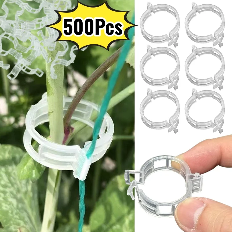 Vine Climbing Plastic - 500 قطعة مشابك بلاستيكية لدعم النباتات،