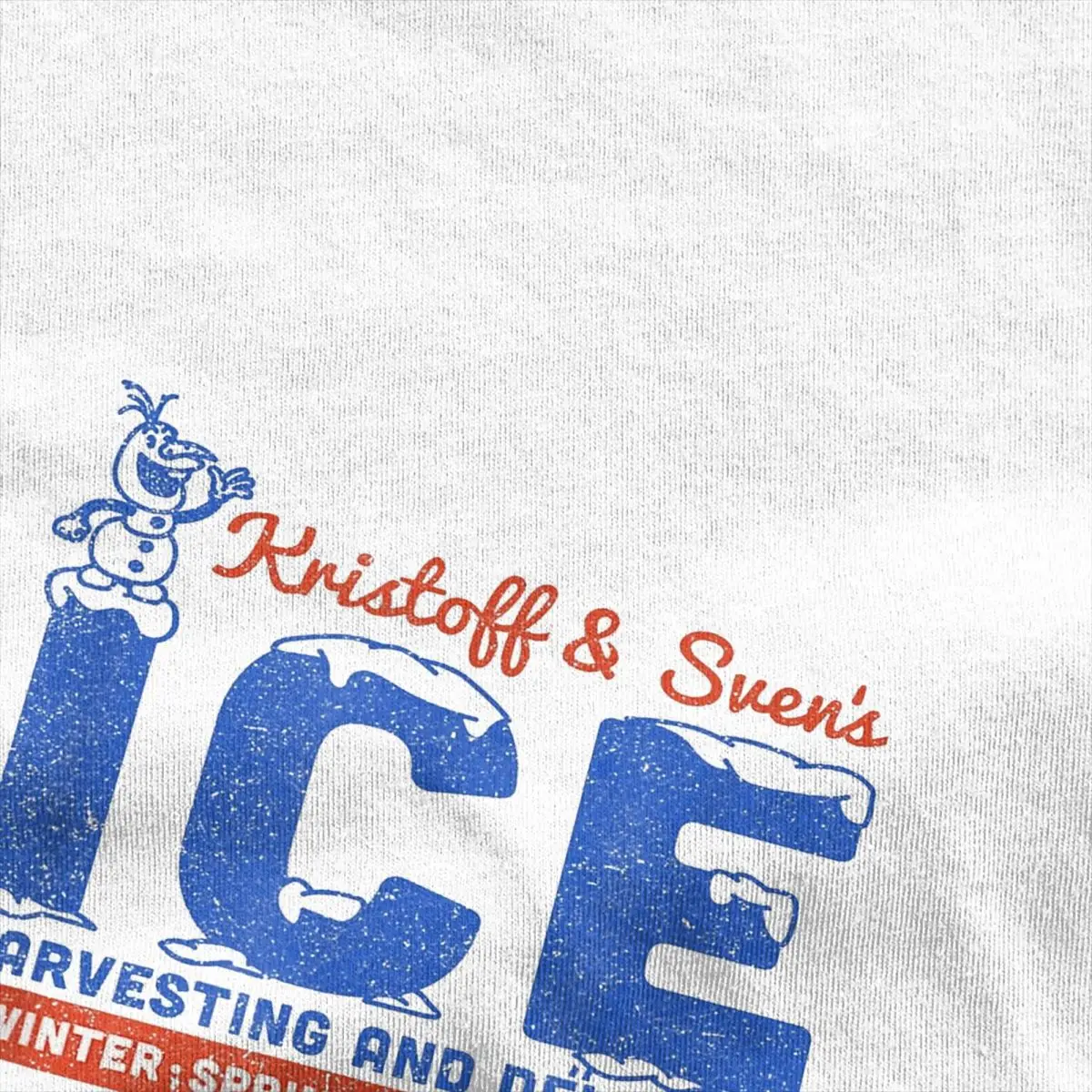 Frozen Kristoff Svens Ice Harvesting And Delivery T Shirt Adult Y2K Basic Cotton T Shirts Summer O-Neck Hipster Tee Shirt