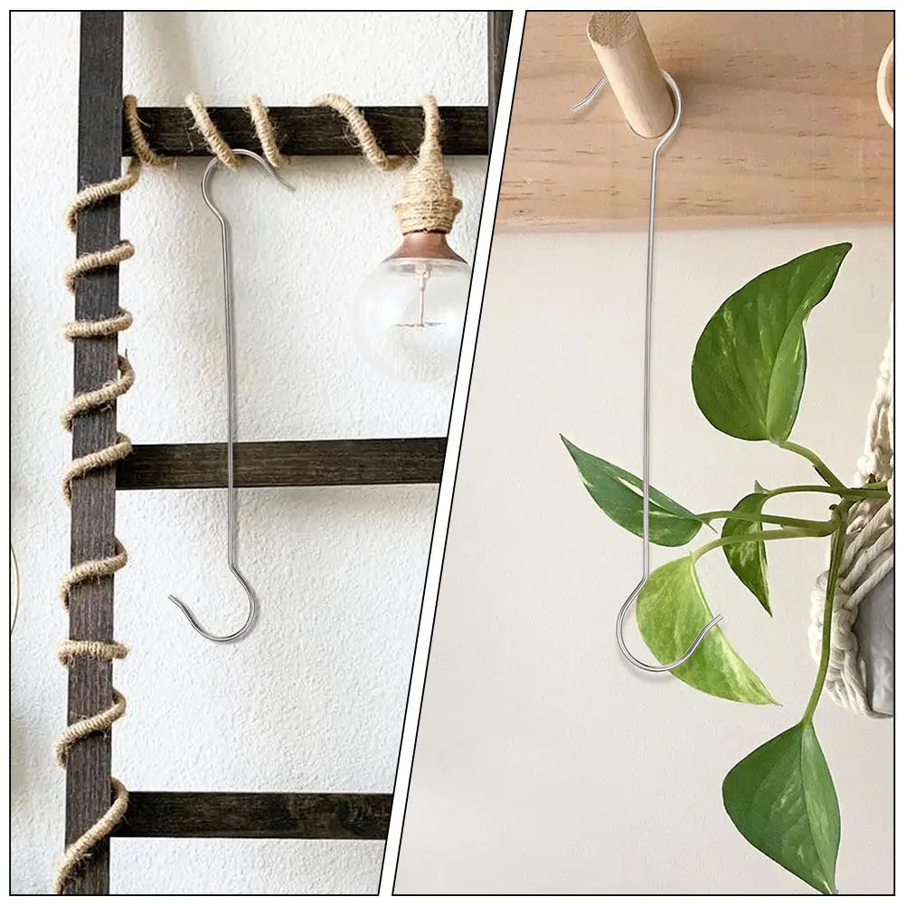 10pcs Heavy-Duty S-Shaped Hanging Hooks for Flower Baskets, Plants, Bird Feeders & Tree Branches