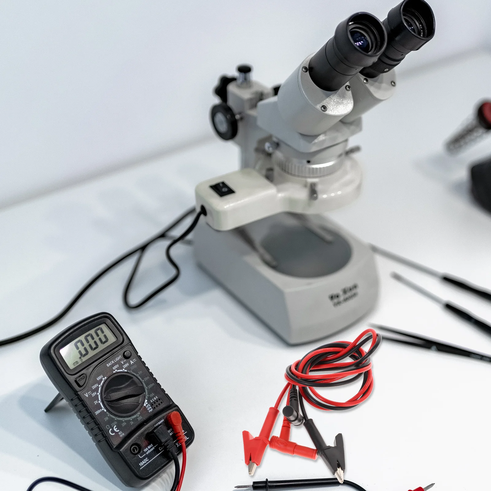 

1Pair Multimeter Alligator Clips Test Leads for Automotive Electrical Repair Durable Copper Rubber Insulated Probes