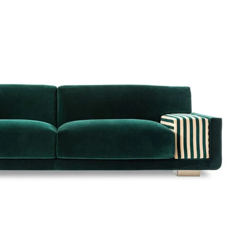 Combinação moderna de sofá de flanela, sofá duplo de alta qualidade e prático