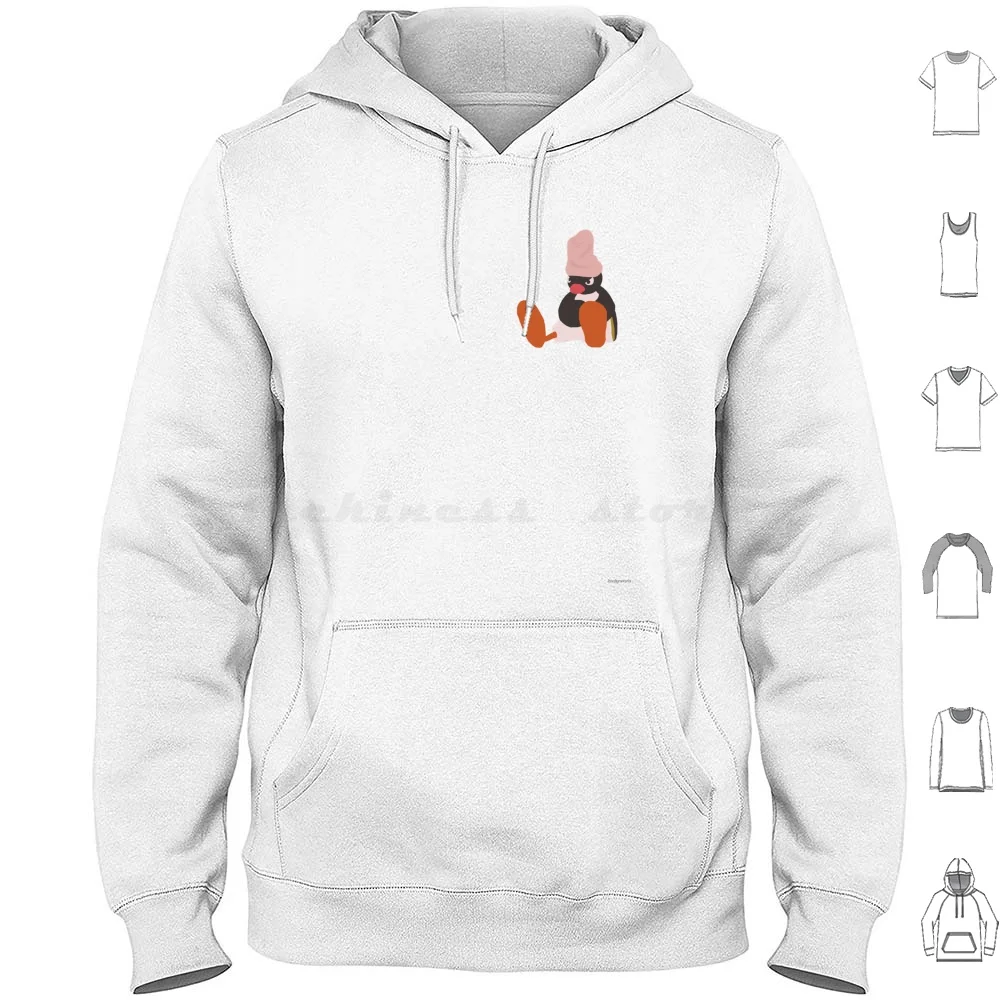 Pingu drôle relationnable sweat à capuche coton à manches longues Pingu Meme Animation drôle pingouin noot Noot Noot humeur Moody Vibes