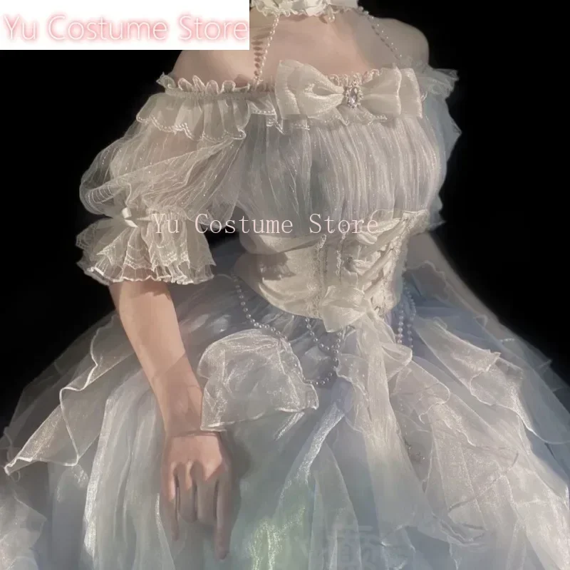 

Lolita Dress Flower Wedding Off Shoulder Summer Mermaid's Lies Original Design By Lolita Meow Studio Yu Cosplay
